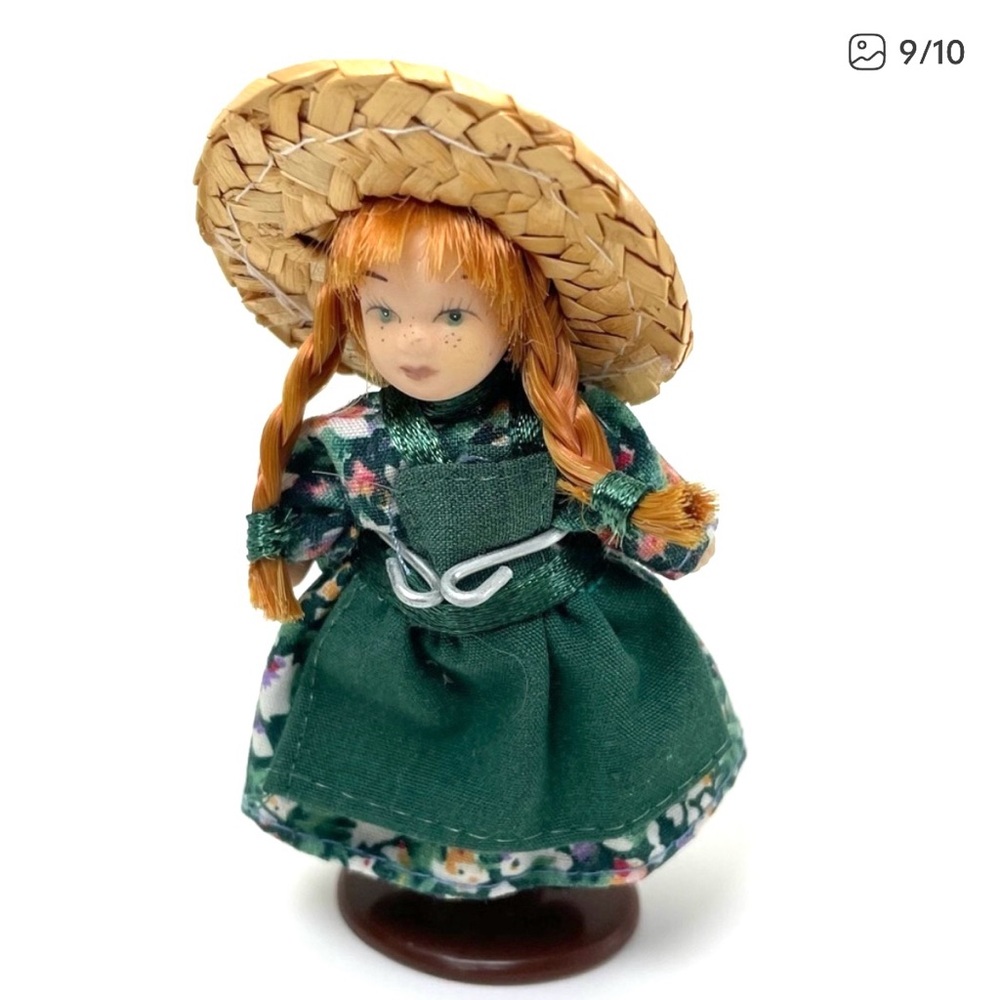 Anne Of Green Gables Doll 3” Miniature Porcelain